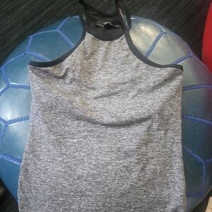 Heroine Sport Black and Gray Tank Top